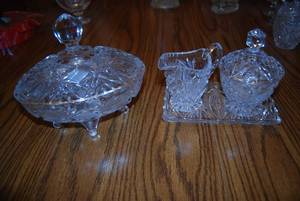 Vintage Matching Crystal Cream & Su...