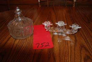 Crystal Candle Holder, and Candy Di...