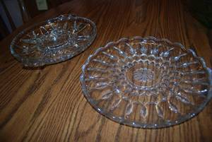 (2) Vintage Crystal Serving Dishes ...