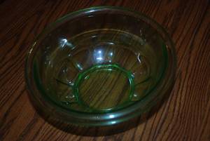 Vintage Green Glass Bowl See Photo...