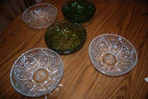 Stack of Vintage Glassware See Pho...