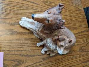 Homco Collie Mother and Puppy Decor...