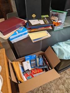 Big office supply lot includes note...
