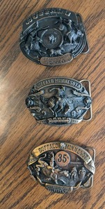3 Buffalo Championship Rodeo belt b...
