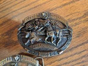 3 Buffalo Championship Rodeo belt b...