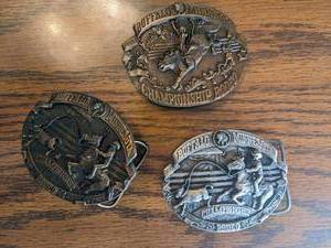 3 Buffalo Championship Rodeo belt b...