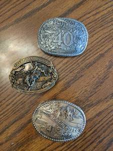 3 Buffalo Rodeo belt buckles (see p...