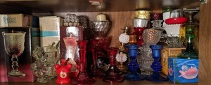 Large lot of various candle holders...