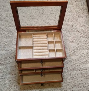 Vintage Jewelry Box 13.5 X 8 X 8...