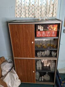 Cabinet Full of Vintage Crystal and...
