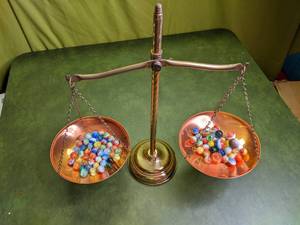 Vintage Scale and Marbles See Phot...