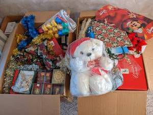 (2) Large Boxes of ChristmasHoliday Decor See Photos