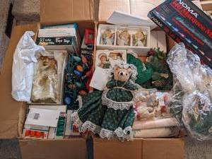(2) Large Boxes of ChristmasHoliday Decor See Photos