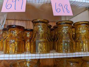 Amber Glassware Pitcher and Glassw...