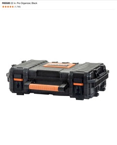 lot 5 image: RIDGID 22 in. Pro Gear Cart Tool Box in Black & Pro 22 in. Organizer. See Pictures