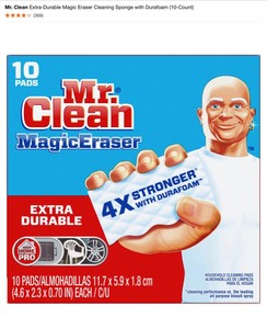 lot 22 image: (5) Mr. Clean Extra-Durable Magic Eraser Cleaning Sponge with Durafoam (10-Count). See Pictures
