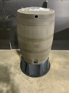 lot 40 image: RTS Home Accents 50 Gal. Rain Barrel with Brass Spigot. See Pictures