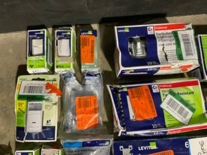 lot 42 image: Huge Variety of Leviton Light Switches, Motion Sensors, Dimmers & Other Outlet Accessories. Various Conditions. See Pictures