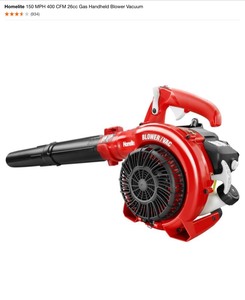 lot 45 image: (2) Homelite 150 MPH 400 CFM 26cc Gas Handheld Blower Vacuums. See Pictures