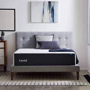 lot 113 image: LUCID 14 Queen Size Memory Foam Mattress Model LU14QQFR50AF ( Box Damaged, Item Appears Undamaged)