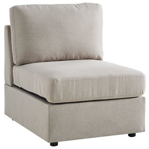 lot 143 image: YL Grand Cheryle Wood and Microfiber Modular Sectional  (Not A Set, Chaise Lounge Only)