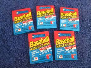 50. 5 Packs 1989 Donruss Baseball...