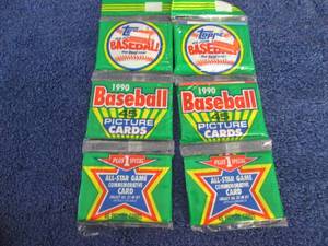 113. 2 1990 Topps Baseball Rack Pac...