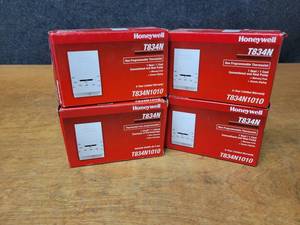 New Lot of (4) Honeywell Thermostats - Model T834N1010