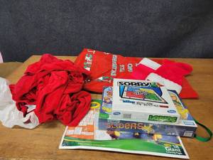 Lot of Unopened Board Games and Christmas Stuff