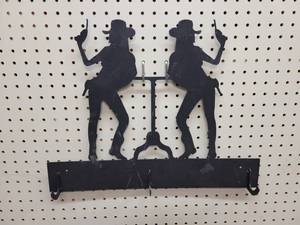 Cowgirl Metal Art Rack - About 19 x 15