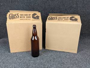 Lot of (24) 22 oz. Brown Glass Beer Bottles for Home Brewers
