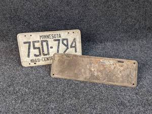 1930 and 1949 Minnesota License Plates