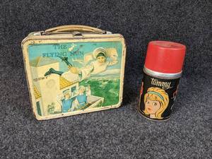 Vintage The Flying Nun Tin Lunchbox (1968) with Tammy Thermos (1964)