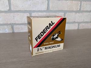 lot 213 image: 25 Rounds 12 Ga. Federal Magnum Steel Shotgun Shells