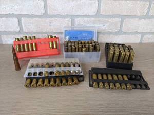 lot 264 image: 95 Rounds of Misc. Brass Casings from St. James Gun Club Firing Range