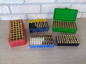 lot 284 image: 200 Rounds of Misc. Brass Casings from St. James Gun Club Firing Range