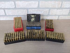lot 274 image: 250 Rounds of 357 Magnum Brass Casings and 50 Rounds of 357 Magnum Nickel Casings from St. James Gun Club Firing Range