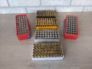 lot 276 image: 150 Rounds of 38 Special Brass Casings and 150 Rounds of 38 Special Nickel Casings from St. James Gun Club Firing Range