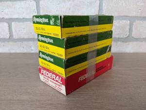 lot 243 image: 80 Rounds 30-30 Winchester Remington and Federal 150 Grain Soft Point Cartridges