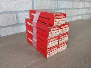 lot 241 image: 140 Rounds Federal 44 Remington Magnum 240 Grain Hollow Soft Point Cartridges