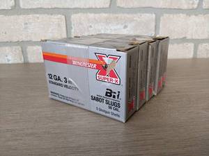 lot 245 image: 25 Rounds 12 Ga. Winchester Super-X Sabot Slugs Shotgun Shells