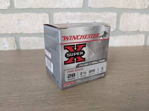 lot 247 image: 25 Rounds 28 Ga. Winchester Super X High Brass Upland & Small Game Shotgun Shells