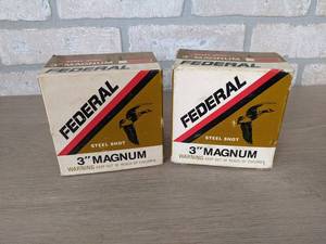 lot 251 image: 50 Rounds 12 Ga. Federal Steel Shot Magnum Shotgun Shells
