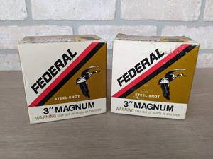 lot 252 image: 50 Rounds 12 Ga. Federal Steel Shot Magnum Shotgun Shells