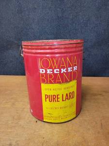 lot 118 image: Vintage 50# LARD Can - Mason City IA