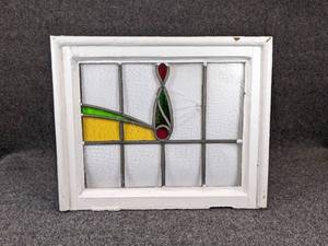lot 9 image: Vintage Leaded Stained Glass Window - NO SHIPPING