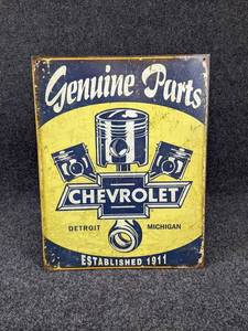 lot 56 image: Chevrolet Genuine Parts Tin Sign