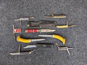 lot 47 image: Lot of (10) Assorted Vintage Pocket Knives and More