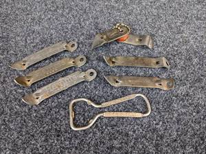 lot 86 image: (7) Vintage Beer Bottle Openers - Includes (3) Hamms, (2) Grain Belt, Pabst and (1) Marked Handy