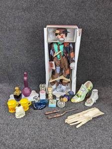 lot 66 image: Emmett Kelly Effanbee Porcelain Doll and other Collectibles - NO SHIPPING